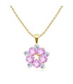 Beautiful Flowers Silver Necklace SPE-12